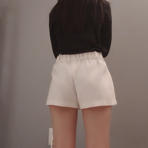 White Polyester Shorts - Picture 4 of 7
